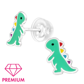 Dinosaurier Kinder Premium Ohrringe 925 Silber