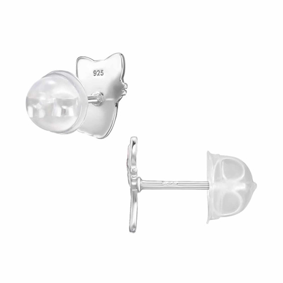 Katzen Kinder Premium Ohrringe 925 Silber
