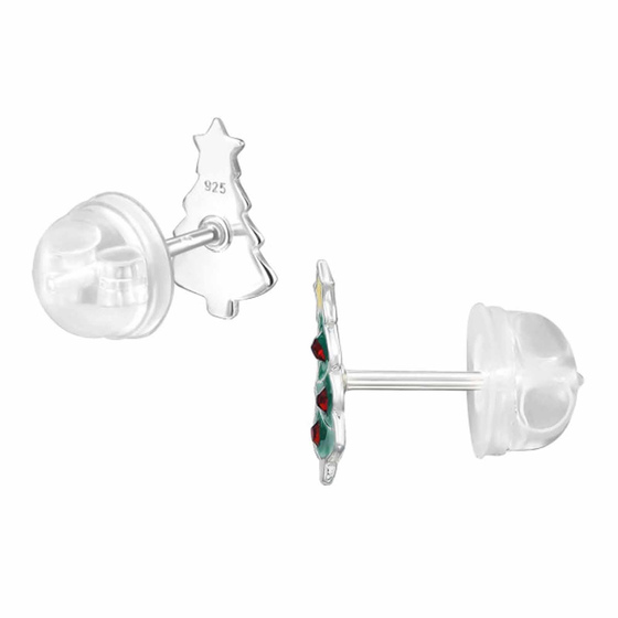 Weihnachtsbaum Kinder Premium Ohrringe 925 Silber