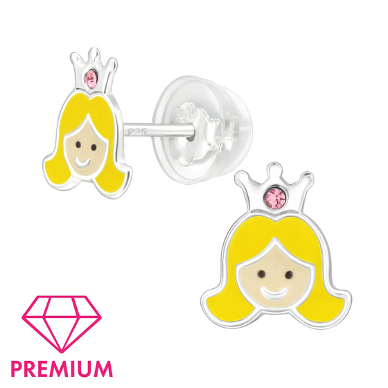 Prinzessin Kinder Premium Ohrringe 925 Silber