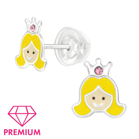 Prinzessin Kinder Premium Ohrringe 925 Silber