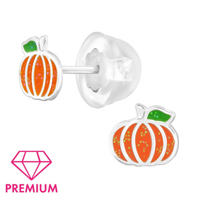 K�rbis Kinder Premium Ohrringe 925 Silber