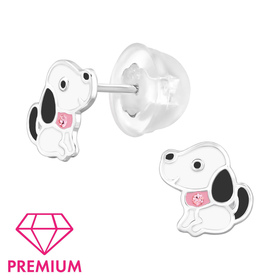 Hunde Kinder Premium Ohrringe 925 Silber