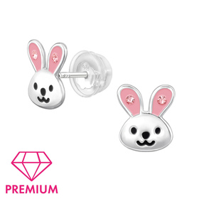 Hase Kinder Premium Ohrringe 925 Silber
