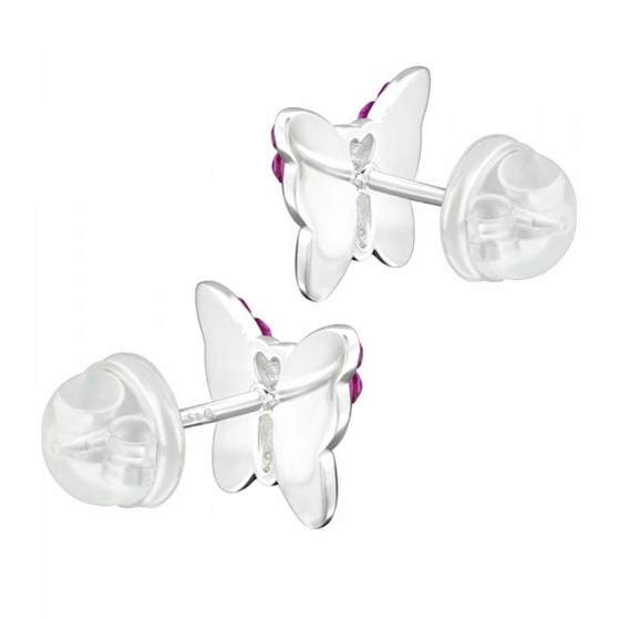 Schmetterling Kinder Premium Ohrringe 925 Silber