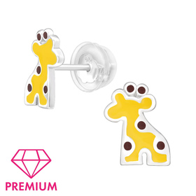 Giraffe Kinder Premium Ohrringe 925 Silber