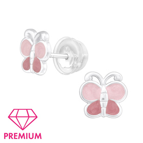 Schmetterling Kinder Premium Ohrringe 925 Silber