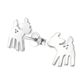 Hirsch Kinder Ohrringe 925 Silber