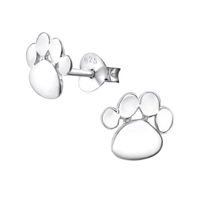 Fu�abdruck Kinder Ohrringe 925 Silber