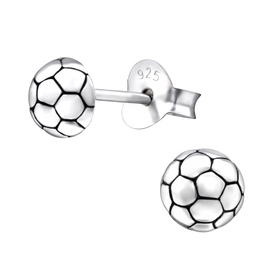 Fu�ball Kinder Ohrringe 925 Silber