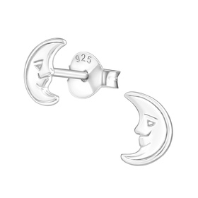 Mond Kinder Ohrringe 925 Silber