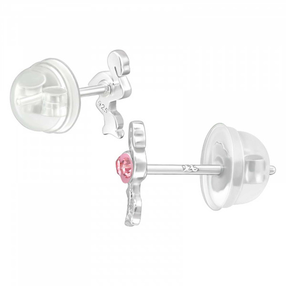 Flamingo Kinder Premium Ohrringe 925 Silber