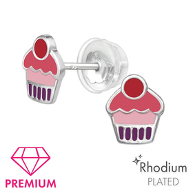 Kuchen Kinder Premium Ohrringe 925 Silber