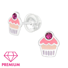 Kuchen Kinder Premium Ohrringe 925 Silber
