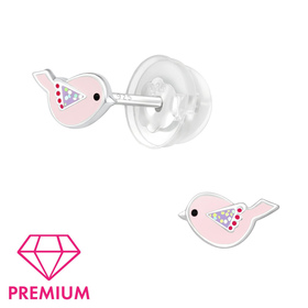 Vogel Kinder Premium Ohrringe 925 Silber