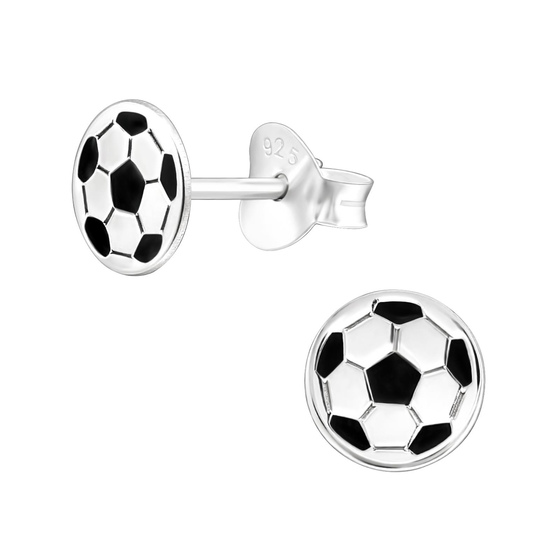 Fussball Kinder Ohrringe 925 Silber