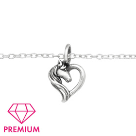 Pferd Premium Armband fr Kinder aus 925 Silber