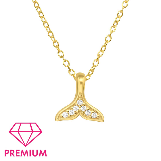 Walflosse Kinder Premium Halskette 925 Silber