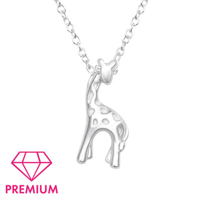 Giraffe Kinder Premium Halskette 925 Silber