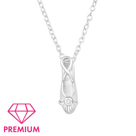 Ballettschuh Kinder Premium Halskette 925 Silber