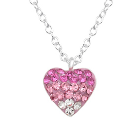 Herzen Kinder Halskette 925 Silber