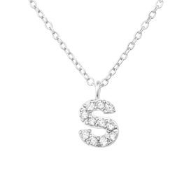 Buchstabe C Kinder Halskette 925 Silber