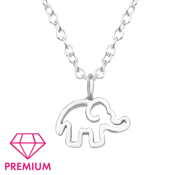 Elefant Kinder Premium Halskette 925 Silber