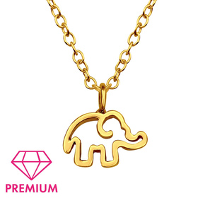 Elefant Kinder Premium Halskette 925 Silber