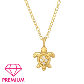 Schildkrten Kinder Premium Halskette 925 Silber