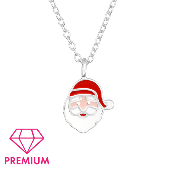 Weihnachtsmann Kinder Premium Halskette 925 Silber