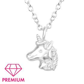 Einhorn Kinder Premium Halskette 925 Silber