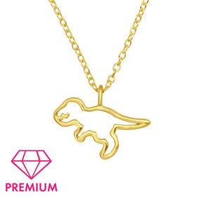 Dinosaurier Kinder Premium Halskette 925 Silber