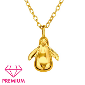 Pinguin Kinder Premium Halskette 925 Silber