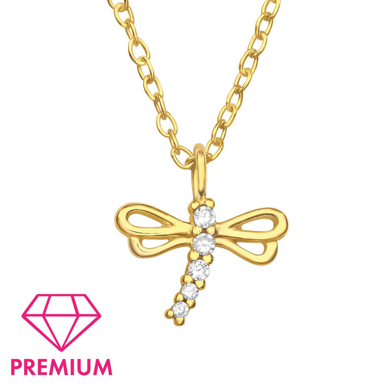 Libelle Kinder Premium Halskette 925 Silber