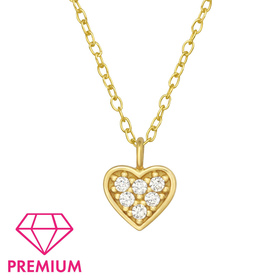 Herzen Kinder Premium Halskette 925 Silber