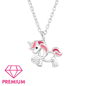 Einh�rner Kinder Premium Halskette 925 Silber