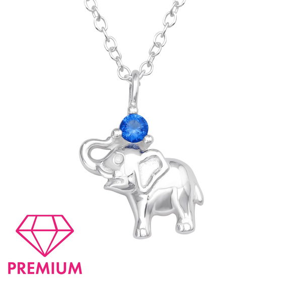Elefant Kinder Premium Halskette 925 Silber