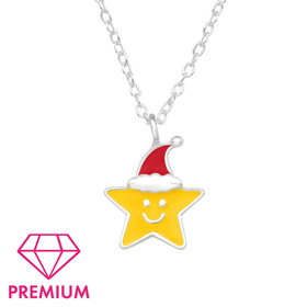 Sterne Kinder Premium Halskette 925 Silber