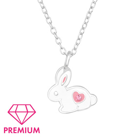 Hase Kinder Premium Halskette 925 Silber
