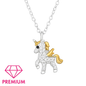 Einh�rner Kinder Premium Halskette 925 Silber