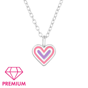 Herzen Kinder Premium Halskette 925 Silber