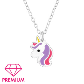 Einh�rner Kinder Premium Halskette 925 Silber