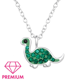 Dinosaurier Kinder Premium Halskette 925 Silber