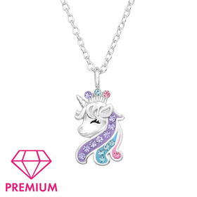Einhorn Kinder Premium Halskette 925 Silber