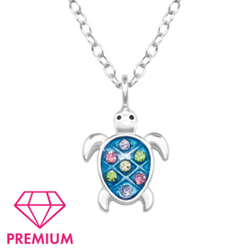 Schildkr�ten Kinder Premium Halskette 925 Silber