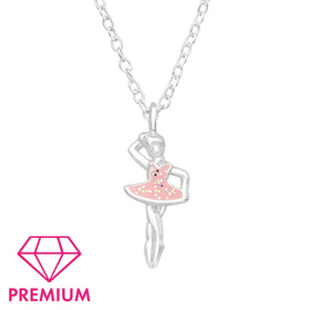 Ballerina Kinder Premium Halskette 925 Silber