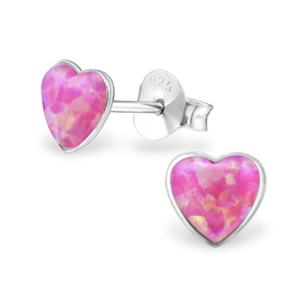 Auf dem Bild zu sehen sind Kinder Ohrringe Herz...