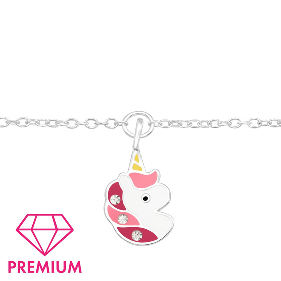 Einhorn Premium Armband fr Kinder aus 925 Silber