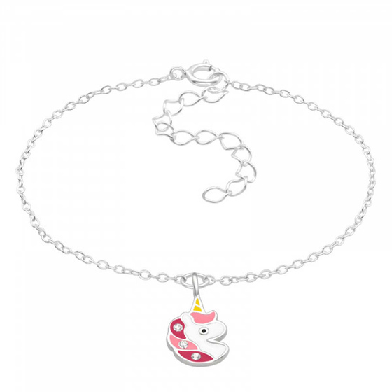 Einhorn Premium Armband fr Kinder aus 925 Silber