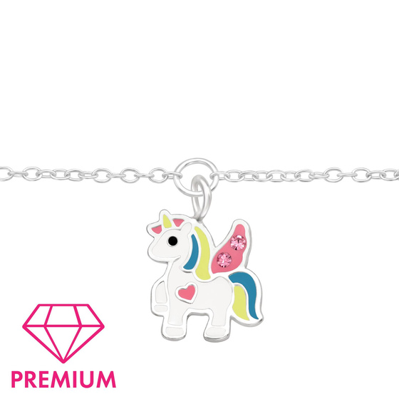 Einhorn Premium Armband fr Kinder aus 925 Silber